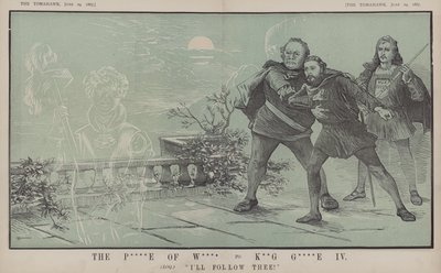Walesin prinssi kuningas George IV:lle: Minä seuraan sinua! (väri litho) tekijältä Matthew
