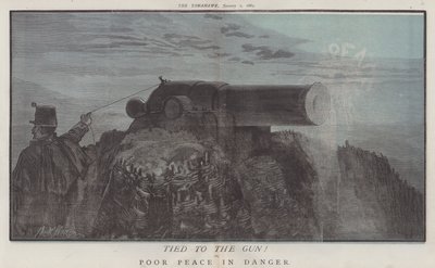 Sidottu aseeseen! tai Huono rauha vaarassa (väri litho) tekijältä Matthew