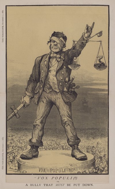 Vox Populi(?) tai Kiusaaja, joka TÄYTYY saada alas (väri litho) tekijältä Matthew