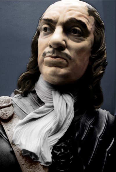 Lord Protector Oliver Cromwellin rintakuva, 1860 tekijältä Matthew Noble