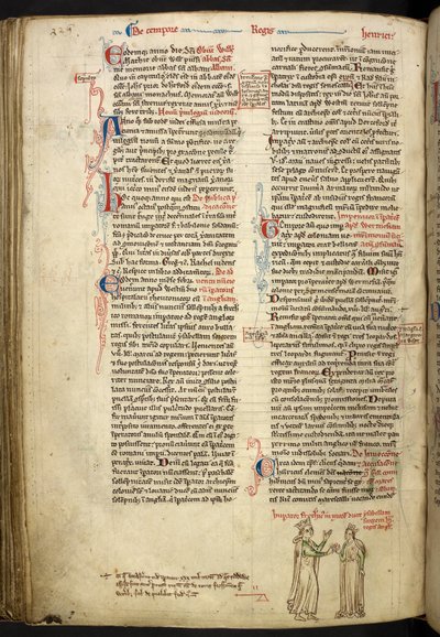 Frederick II:n ja Isabellan Englannin avioliitto, Royal 14 C VII, f.123v tekijältä Matthew Paris