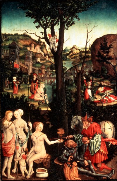 "Rakkauden allegooria" "Rakkaus voittaa kaiken", 1500-luku tekijältä Matthias Gerung
