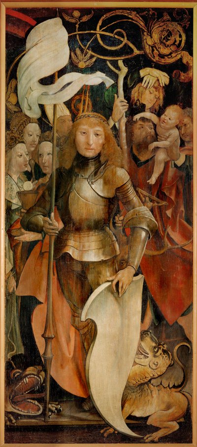 14 Nothelfer, katoliset pyhimykset, joita kutsutaan auttajiksi hädässä (maalaus). tekijältä Matthias Gruenewald