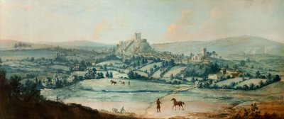 Distant View of Clitheroe, n. 1730 (öljy kankaalle) tekijältä Matthias Read
