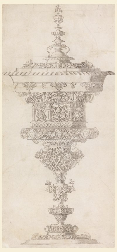 Seisova kuppi kansilla, teoksesta "Novum opus cratero graphicum..." tekijältä Matthias Zündt