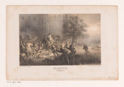 Normanit piirittivät Bulgersteynin Bulgersteyn (Norjalaiset) (otsikko esineessä) tekijältä Matthijs Willem Gerardus Michielsen