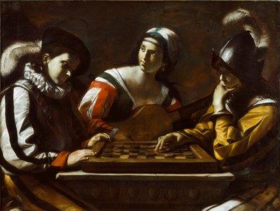The Game of Drawings, 1630 finlandès tekijältä Mattia Preti