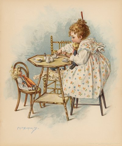 Äitiyshuollon (väri litho) tekijältä Maud Humphrey
