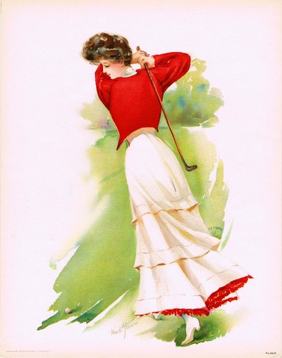 Lady Golfer, 1908. tekijältä Maud Stumm