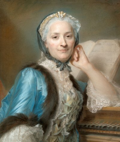 Muotokuva Madame Anne-Jeanne Cassanéa de Mondonville, Boucon (1708-1780) tekijältä Maurice-Quentin de La Tour