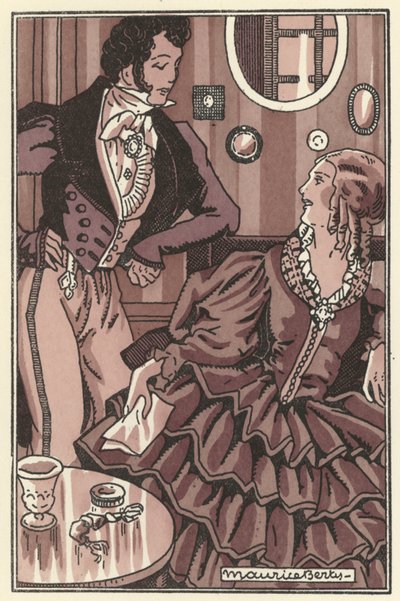 Kuvitus Scenes de la Vie de Boheme, Henri Murger (litho) tekijältä Maurice Berty
