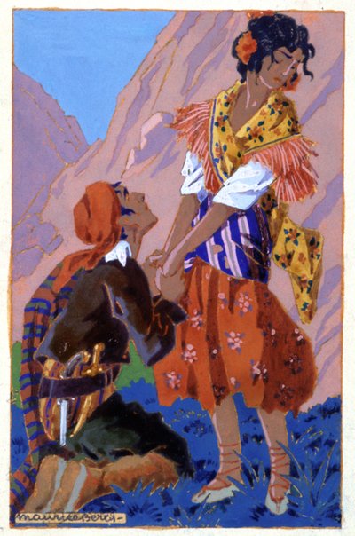 Don Josen ja Carmenin tapaaminen, n. 1930 (kuva) tekijältä Maurice Berty