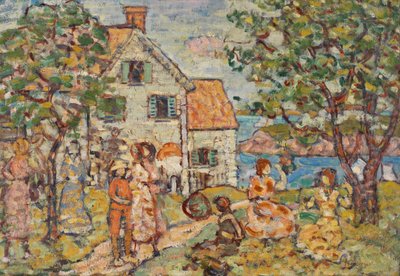 Ranta ja kaksi taloa tekijältä Maurice Brazil Prendergast