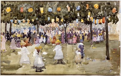 Central Park, New York City, 4. heinäkuuta tekijältä Maurice Brazil Prendergast