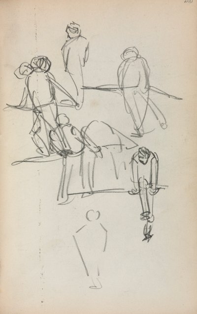 Italialainen luonnoskirja: Kuvat sivu 200, 1898-1899. tekijältä Maurice Brazil Prendergast