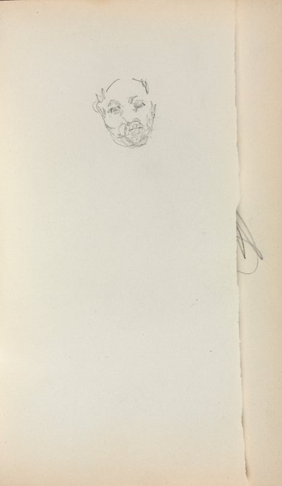 Italian sketchbook: Head of a Man sivu 221, 1898-1899. tekijältä Maurice Brazil Prendergast
