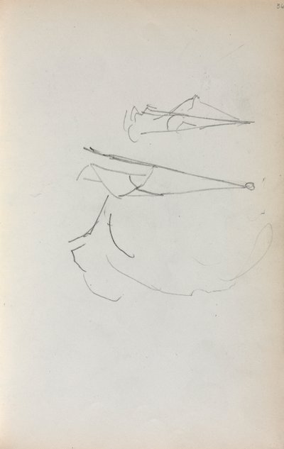 Italialainen luonnoskirja: Purjeet sivu 36, 1898-1899. tekijältä Maurice Brazil Prendergast