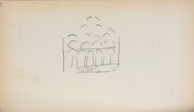 Italialainen luonnoskirja: San Marco, sivu 186, 1898-1899. tekijältä Maurice Brazil Prendergast