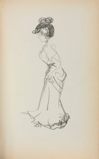 Italialainen luonnoskirja: Pysyvä nainen, sivu 167, 1898-1899. tekijältä Maurice Brazil Prendergast