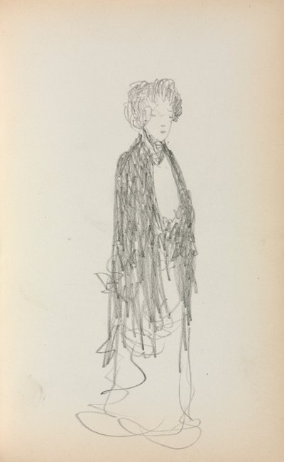 Italialainen luonnoskirja: Pysyvä nainen, sivu 213, 1898-1899. tekijältä Maurice Brazil Prendergast