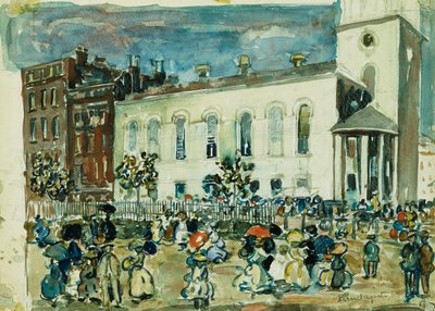 Park Street Church, Boston, n. 1905-1907 tekijältä Maurice Brazil Prendergast