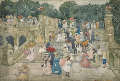 Terrace Bridge, Central Park, 1901 tekijältä Maurice Brazil Prendergast