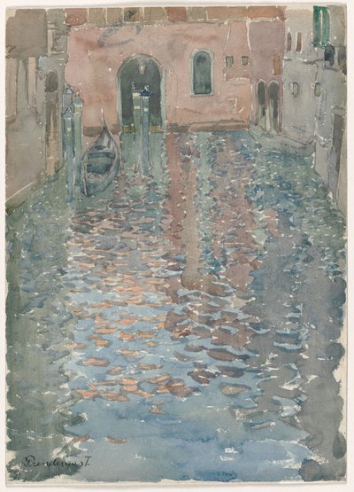 Venetsian kanavat, n.1898 (akvarelli) tekijältä Maurice Brazil Prendergast