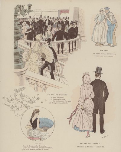 Kuvitus Paris Brillantille (väri litho) tekijältä Maurice Charles Mathieu Bonvoisin