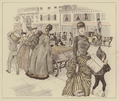 Kuvitus Paris Brillantille (väri litho) tekijältä Maurice Charles Mathieu Bonvoisin