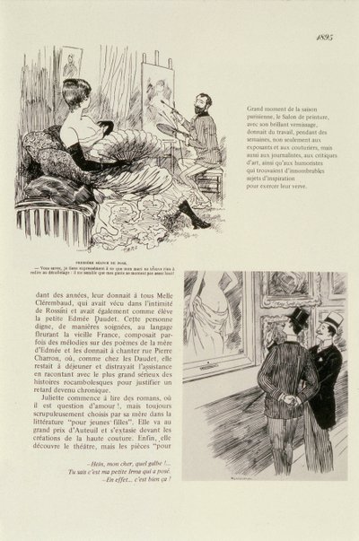 Ensimmäinen istunto muotokuvaa varten, 1895 tekijältä Maurice Charles Mathieu Bonvoisin