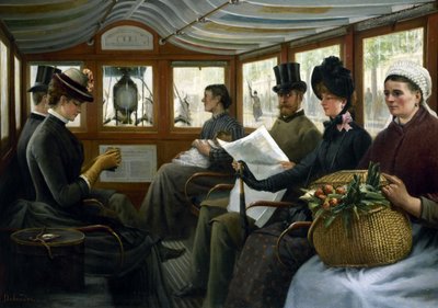 Omnibussissa, 1885. tekijältä Maurice Delondre
