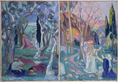 Oliivipuutarha, Kristus ilmestyy Magdalan Marialle tekijältä Maurice Denis