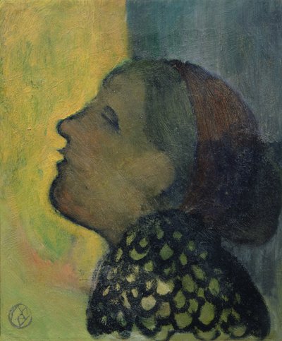 Profiiliin nostettu pää, noin 1890 tekijältä Maurice Denis