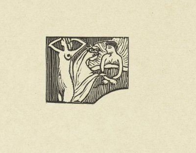 Illustratie bij gedicht uit dichtbundel Sagesse van Paul Verlaine Kaiverretun puun kokeilu Wisdomille The Trial (sarjan nimi) tekijältä Maurice Denis