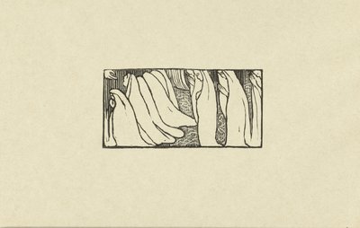 Illustratie bij gedicht uit dichtbundel Sagesse van Paul Verlaine Kaiverretun puun kokeilu Wisdomille The Trial (sarjan nimi) tekijältä Maurice Denis