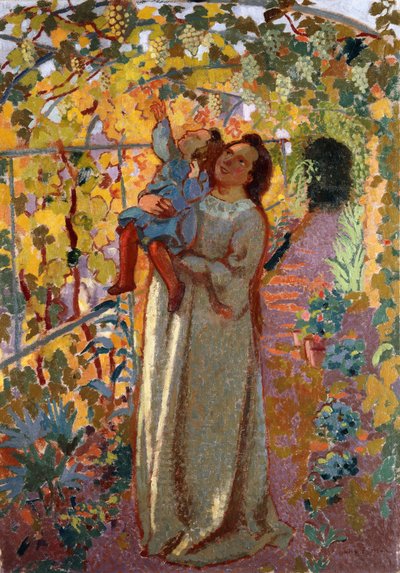 Äiti ja lapsi viiniköynnöksen alla; Äiti ja lapsi viiniköynnöksen alla, tekijältä Maurice Denis
