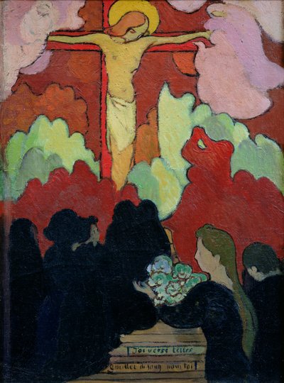 Uhri Golgatalla, n. 1890 (öljy kankaalle) tekijältä Maurice Denis