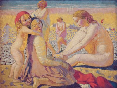 Rannalla punahatun kanssa tekijältä Maurice Denis