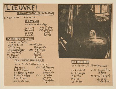 L-teatterin ohjelma tekijältä Maurice Denis