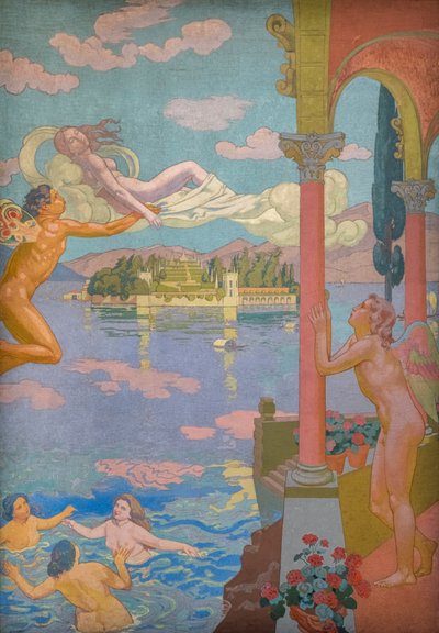 Psychen tarina, paneeli II. Zephyr kuljettaa psyykeä ilon saarelle tekijältä Maurice Denis