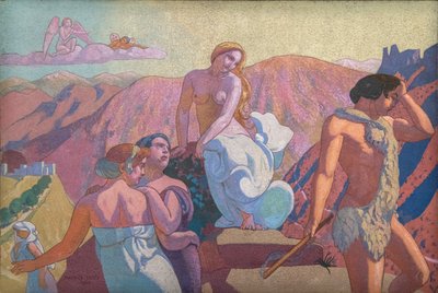 Psychen tarina, paneeli VI. Psychen sukulaiset jättävät jäähyväiset vuoren huipulla tekijältä Maurice Denis