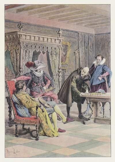 Kuvitus Gil Blasille (väri litho) tekijältä Maurice Leloir