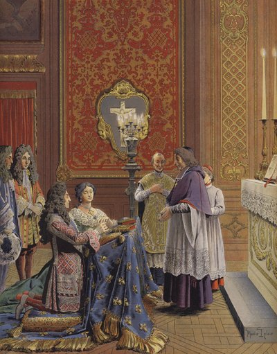 Kuningas Ludvig XIV:n ja Madame de Maintenonin avioliitto tekijältä Maurice Leloir