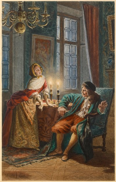 Moliere ja Madeleine Bejart (kuvitus) tekijältä Maurice Leloir