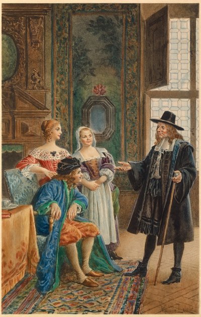 Moliere malade (kuvitus) tekijältä Maurice Leloir