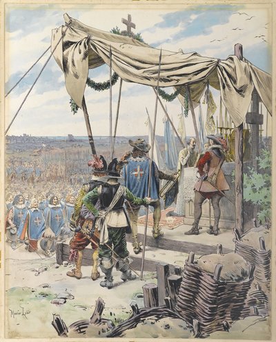 Richelieu ennen taistelua, n. 1900. tekijältä Maurice Leloir