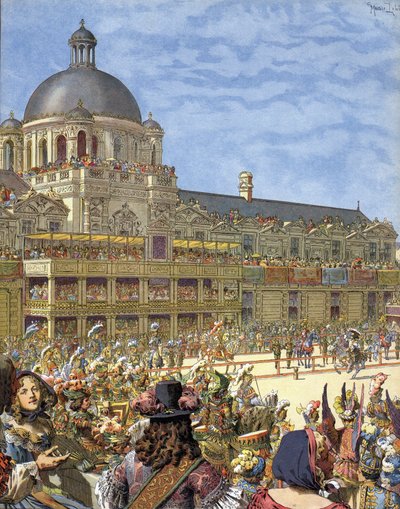 Kuninkaallinen karuselli (ritarien turnaus), pidettiin vuonna 1662, Palais des Tuileries