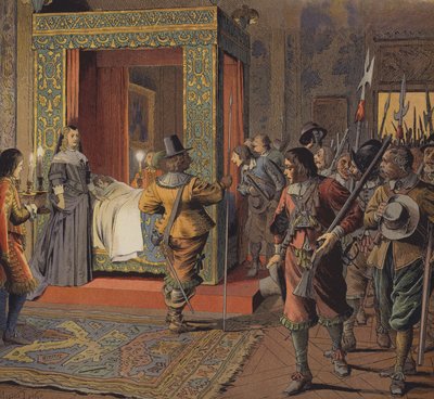Helmikuun 9. päivän yönä 1651 miliisi arkistoi nuoren Ludvig XIV:n sängyn ohi tekijältä Maurice Leloir