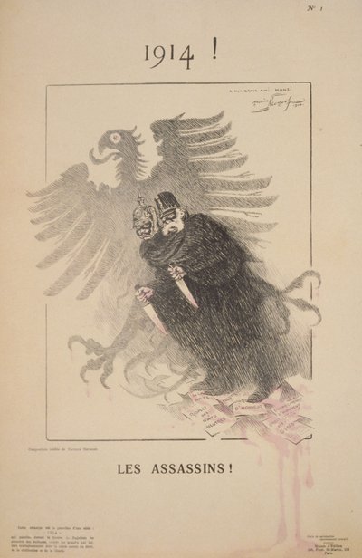 1914! Salamurhaajat! (litografia) tekijältä Maurice Louis Henri Neumont