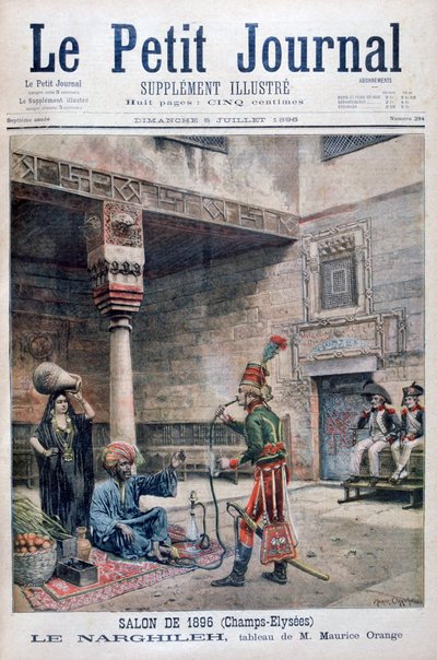 "The Narguileh", Egypti, 1896 tekijältä Maurice Orange